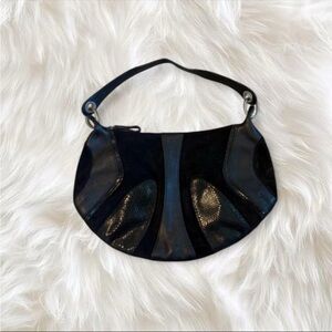 Banana Republic Black Leather & Suede Purse